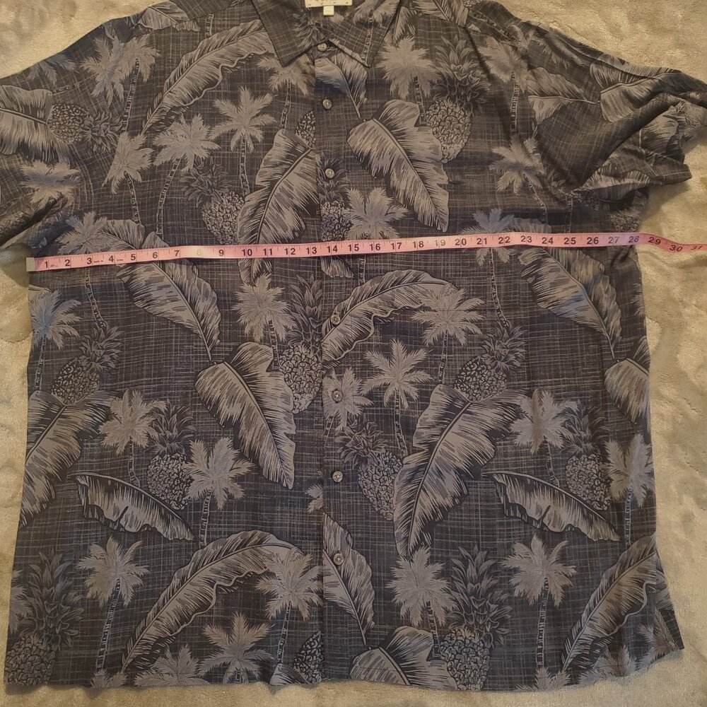 Campia Men's Black/Tan Short-Sleeve Button-Down Camp Style Shirt/Size 2XL - Picture 8 of 10